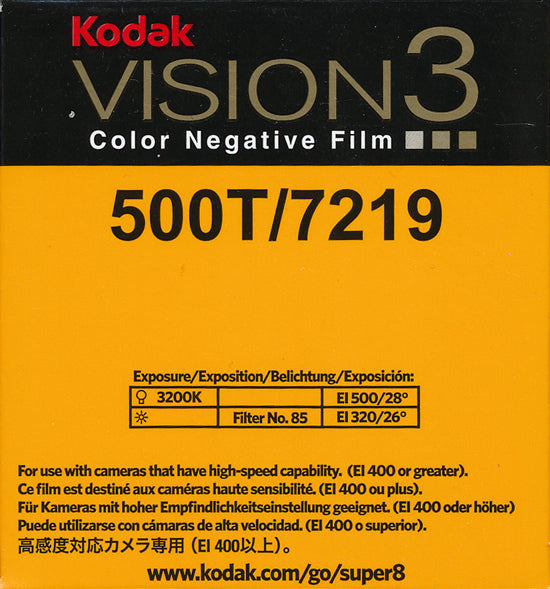 Kodak Vision3 500T Super 8 film
