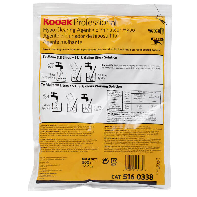 Kodak Hypo Clearing Agent – voor 3,8 liter